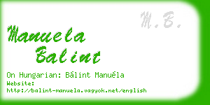 manuela balint business card