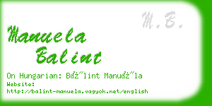 manuela balint business card